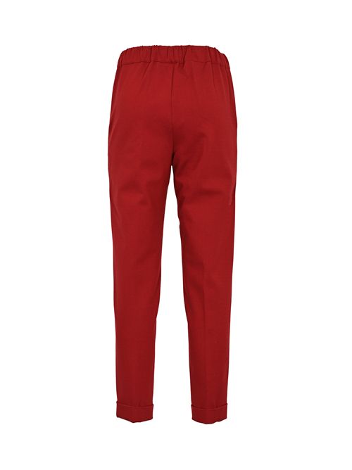 Pantalone jogging in viscosa Merlot Liviana Conti | CNTI86D36-1